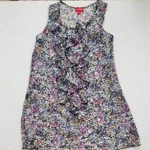 Ella Moss Girl's Size 10 Shirt Top Sheer Floral